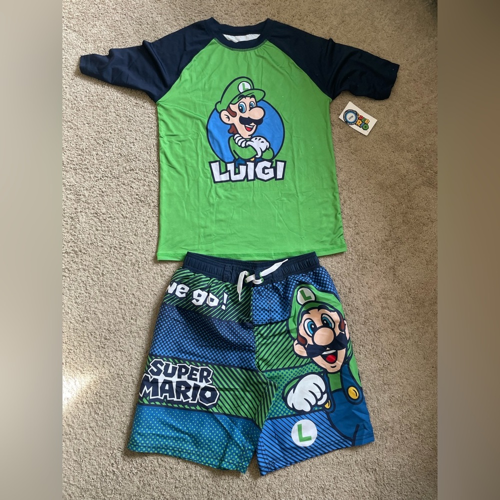 Nintendo Luigi Boys Swim Set